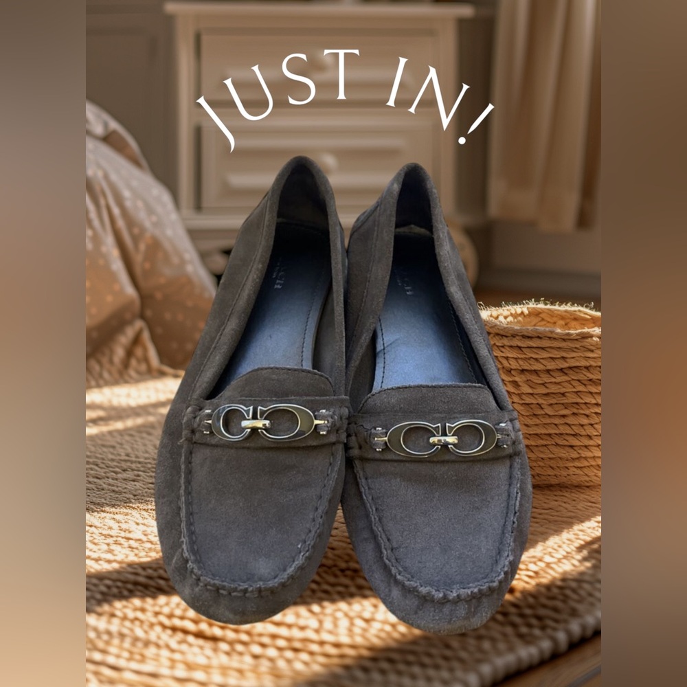 Coach grey loafers